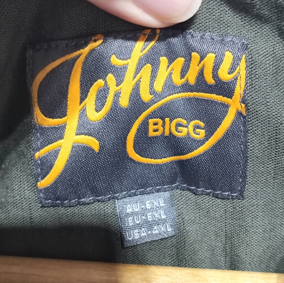 Johnny Bigg Men's Green Linen Blend Long Sleeve Button Down Shirt Size 4XL NWT - Picture 4 of 9